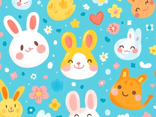 可爱萌趣动物卡通图案