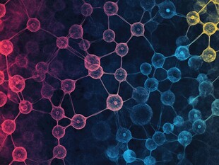 多彩分子结构微观图像