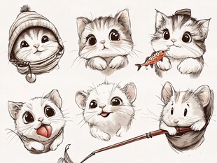 可爱猫咪萌趣表情大集合