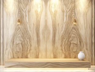 木质墙面装饰与简约摆件