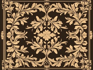 欧式古典金色花纹图案