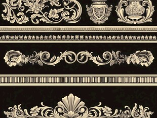 欧式古典花纹装饰图案集合