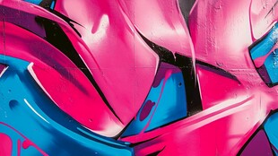 绚丽街头涂鸦艺术特写