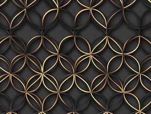 黑金环形几何图案背景