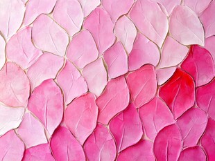 粉色渐变叶片纹理背景图
