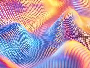 梦幻炫彩波纹抽象背景图