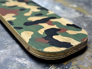 迷彩图案木质滑板板面
