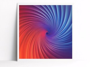 炫彩螺旋抽象艺术画作