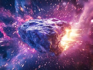 宇宙中闪耀的神秘陨石