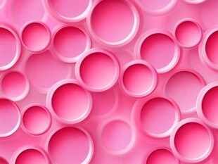 梦幻粉色圆圈立体背景图