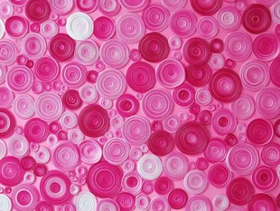 粉色缤纷圆圈图案背景