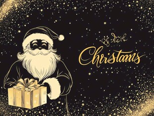 圣诞老人携礼贺圣诞