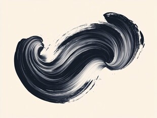 水墨笔触艺术纹理图案