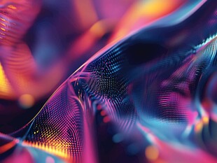 梦幻炫彩的抽象数字波形