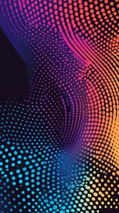 炫彩波点渐变抽象背景图