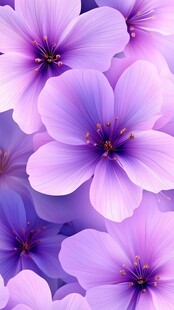 梦幻紫色花卉特写