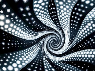 梦幻螺旋星空抽象背景图