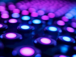 炫彩蓝光紫光灯珠特写