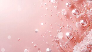 梦幻粉色珍珠花卉背景图