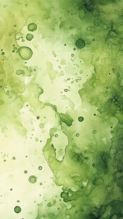 清新绿色水彩墨渍纹理图