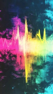 炫彩音乐声波抽象艺术图