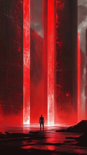 孤独行者于赤红神秘空间