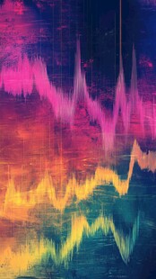 炫彩波形抽象艺术背景图