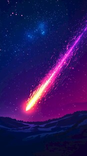 梦幻流星划过璀璨夜空