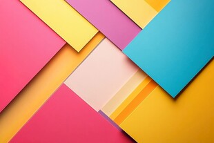 多彩几何色块创意背景图