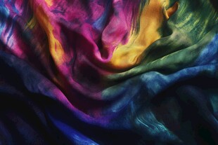 梦幻多彩褶皱织物纹理