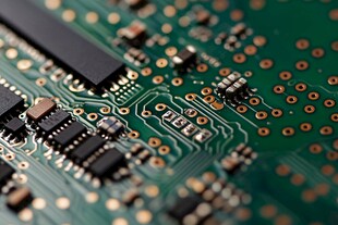 精密电路板细节特写