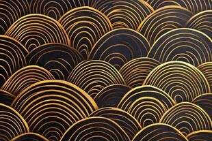 黑金海浪纹艺术背景图案
