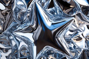 闪耀金属质感星星特写