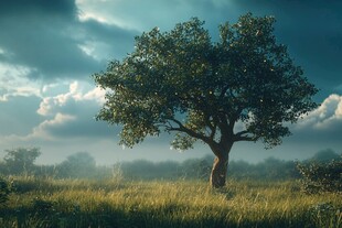 旷野中的孤独大树