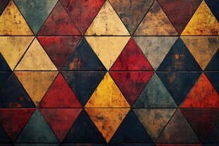 复古几何拼贴图案背景