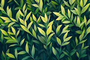 清新绿叶植物背景图
