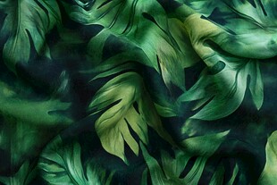 热带绿叶无缝图案背景