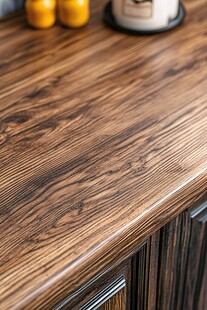 复古木质台面细节展示