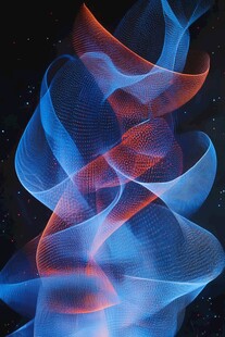 梦幻炫彩流动光影图案