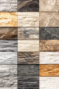 多样石纹瓷砖展示