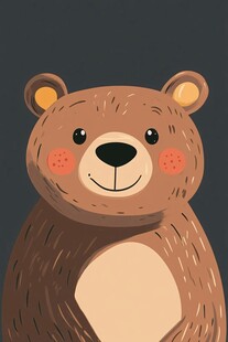 可爱卡通小熊形象插画