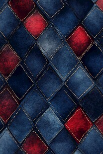 牛仔拼贴菱形纹理图案