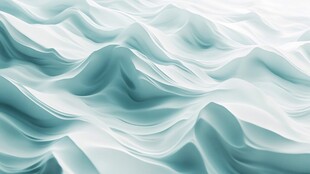 蓝绿色波浪纹理背景图