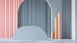 简约几何室内装饰场景