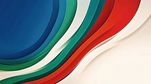 多彩波浪形几何图案背景