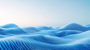 蓝色梦幻波纹地形景观