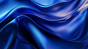 梦幻蓝色流动质感丝绸