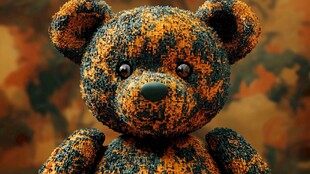 斑驳小熊 复古质感毛绒玩偶