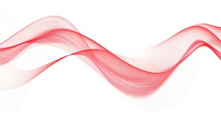 红色飘逸动感线条图案