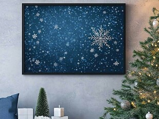 冬日雪花装饰画 营造节日氛围